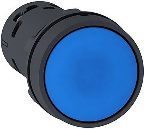 Schneider Electric Harmony XB7 Drucktaster XB7NA65, Monoblock aus Kunststoff, Blau, 1S+1Ö, Ø22mm, Schraubklemmung - Bild 1