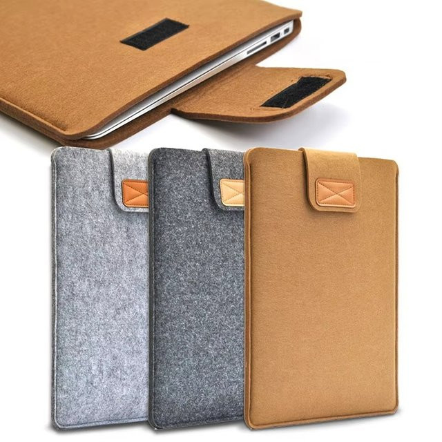 Kratzfeste Filzschutztasche von KAFNHCKA in Grau für iPad Pro und MacBook Notebook (11, 13, 15 Zoll) - Bild 1