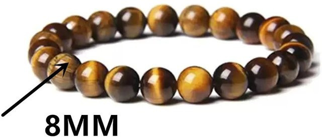 YULIN Armband, Tigeraugen Perlen, 8mm, Unisex - Bild 1