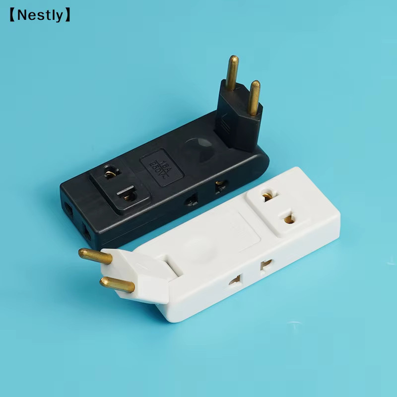Nest 4-in-1 Wandsteckdosenverlängerung und Reiseadapter mit 180-Grad-Stecker in Schwarz - Bild 3