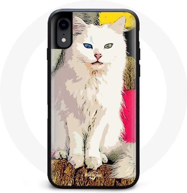 Truc De Van iPhone X Schutzhülle mit Katzenmotiv in Schwarz und Multicolour - Bild 1