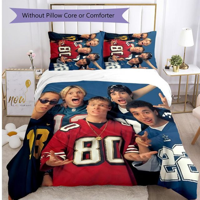 Backstreet Boys 3-teiliges Bettwäsche-Set von WildHue C, bedruckt und atmungsaktiv, Mehrfarbig, B/H: 210 x 210 cm - Bild 1