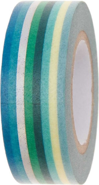 Rico Design Paper Poetry Tape Streifen grün-irisierend, Breite: 1,5 cm, Länge: 10 m - Bild 1