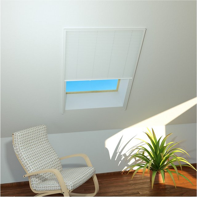 Hecht International Sonnenschutz-Dachfenster-Plissee in Weiß, B: 110 cm, H: 160 cm - Bild 1