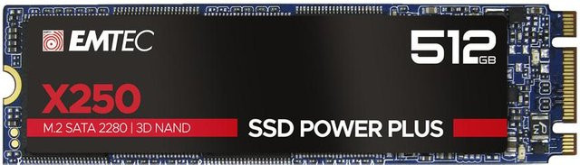 Emtec X250 M2 SATA SSD Power Plus 512 GB in Schwarz - Bild 1