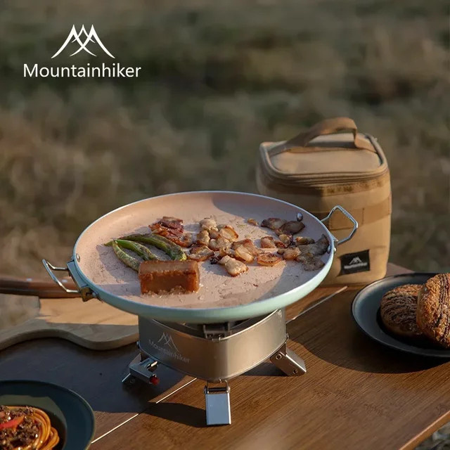 Mountain hiker Outdoor Grillpfanne mit Antihaftbeschichtung in Pink, Durchmesser: 28 cm - Bild 1