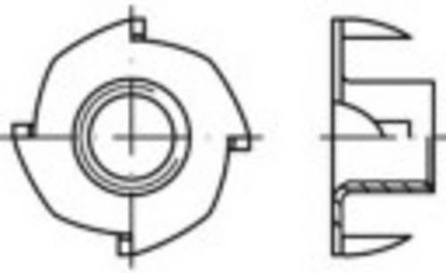 TOOLCRAFT 159331 Einschlagmuttern M10 aus Stahl, galvanisch verzinkt, Silber, 100 Stück - Bild 1