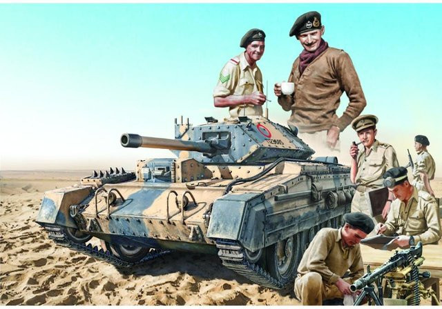 Italeri Brit. Crusader Mk.III m. Besatzung, Fahrzeuge, 1:35 - Bild 1