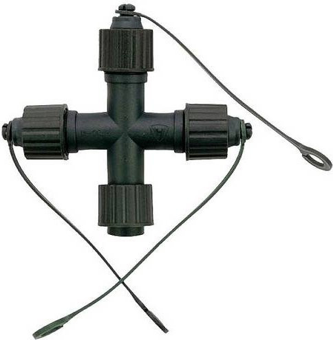 Hellum Lichterketten-System-Zubehör Verbinder in Schwarz aus Kunststoff - Bild 1