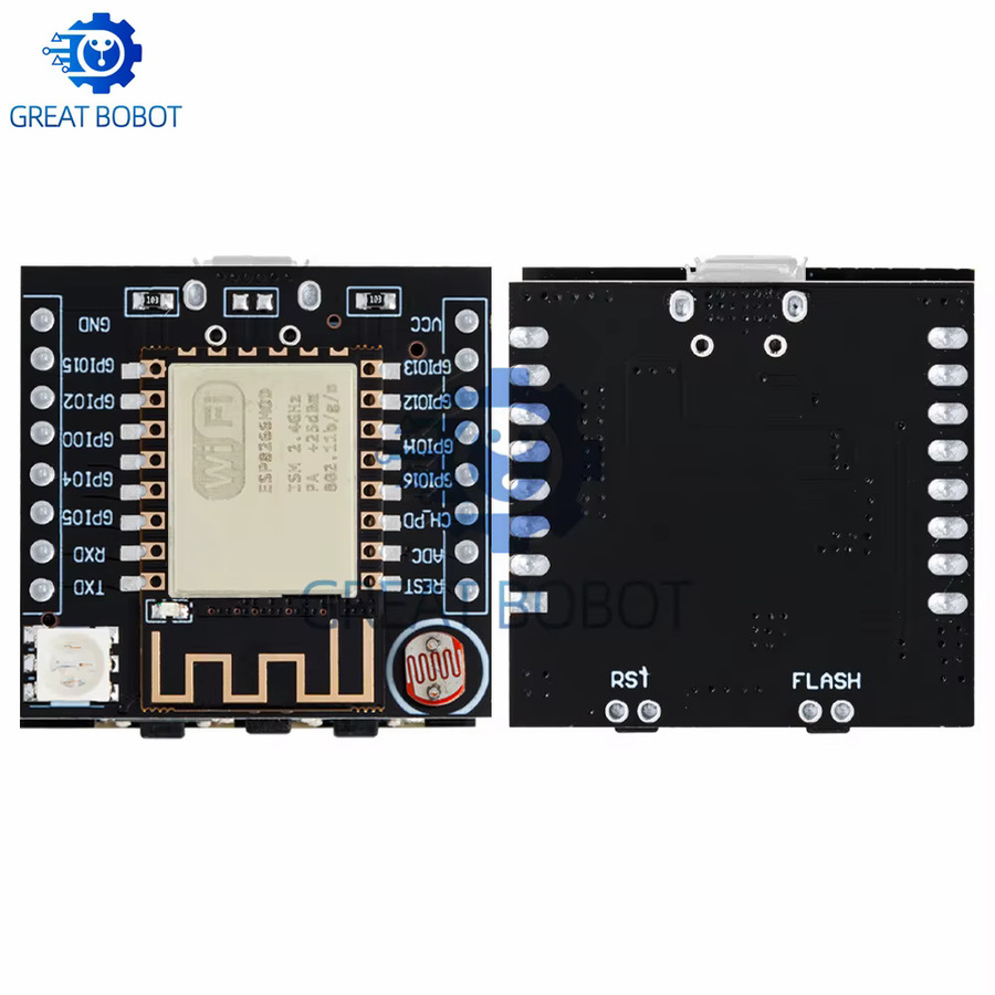 baishundianzi ESP8266 ESP-12F Serielles WLAN-Modul Mini-Entwicklungsboard mit USB-zu-Seriell-Konverter in Schwarz - Bild 4