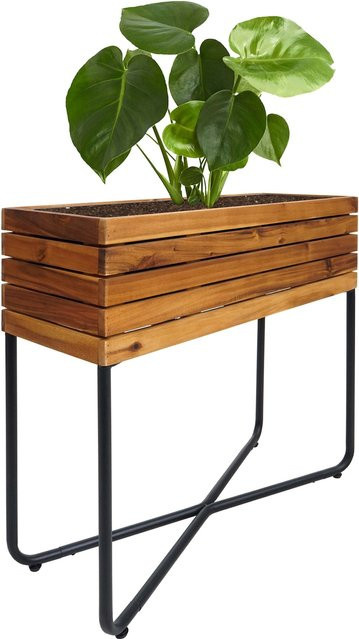 Pflanzkasten MCW aus Akazienholz und Stahl in Braun, B/T/H: 60 x 62 x 22 cm - Bild 1