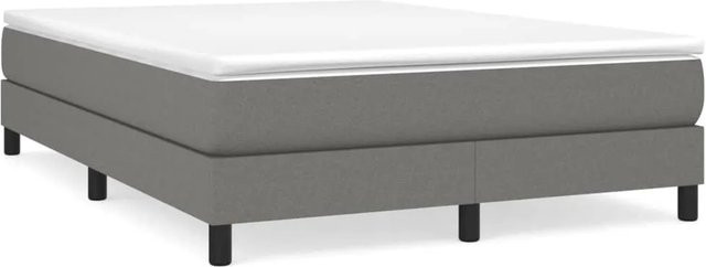 vidaXL Boxspringbett mit Matratze Hybrid Dunkelgrau B: 140 cm, T: 200 cm, H: 25 cm - Bild 1
