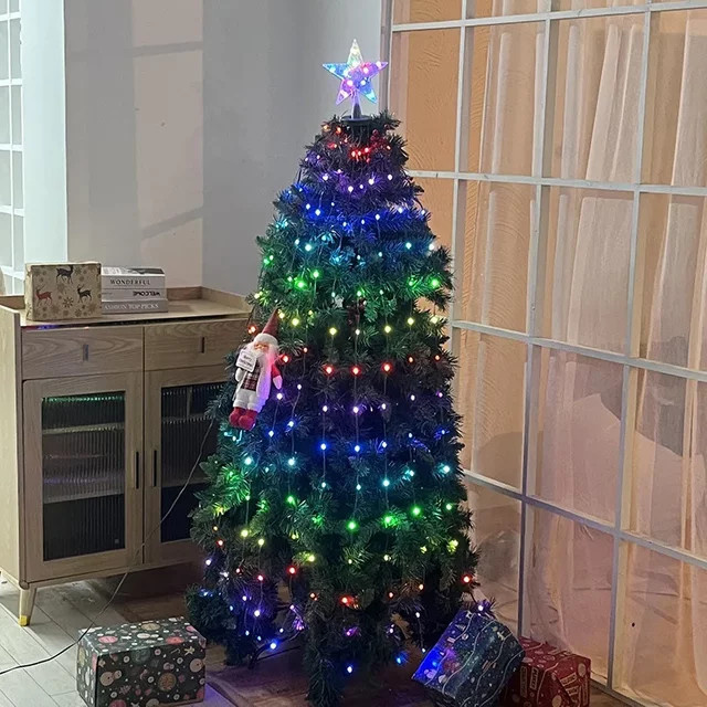 Lyfs LED Lichterkette Stern mit Ring in Multicolor als dekorative Weihnachtsbaumspitze - Bild 1