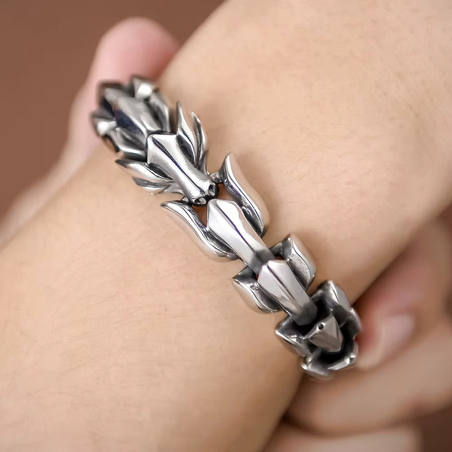 NORTHMAN Armband, Edelstahl, Vintage, Silber, Herren - Bild 2