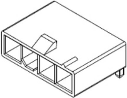 Molex Einbau-Buchsenleiste aus Kunststoff mit 4 Polen - Bild 1