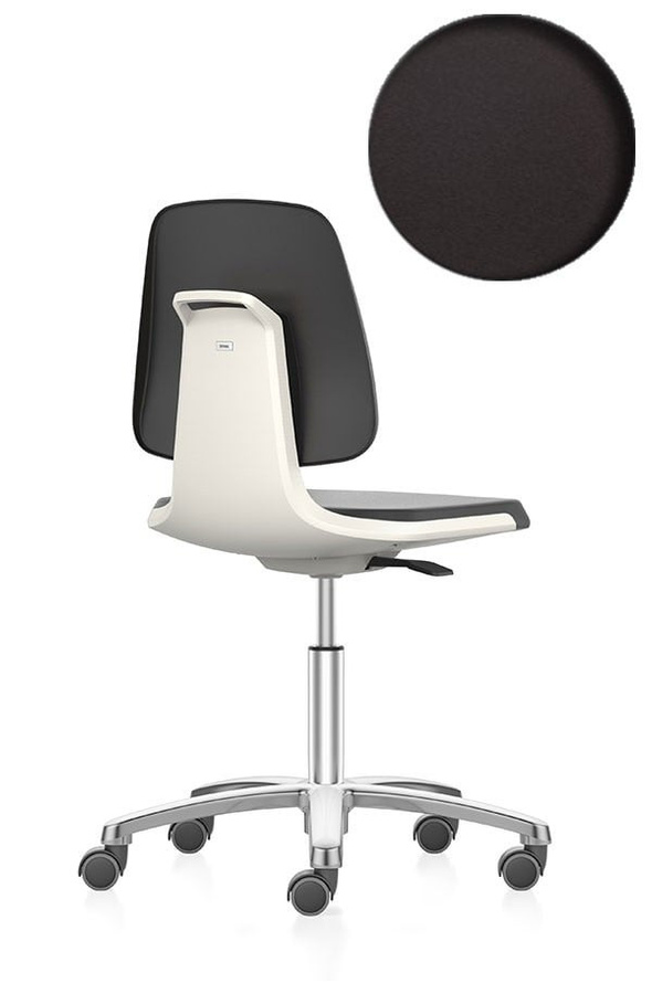 Arbeitsdrehstuhl Labsit von BIGBOXX in Schwarz mit Rollen und Stoffbezug für dein Home-Office - Bild 1