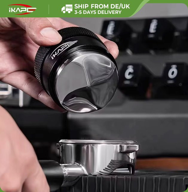 IKAPE Kaffee-Verteiler Schwerkraft-Verteiler in Schwarz, passend für 51mm, 54mm und 58mm Espresso Bottomless Siebträger - Bild 1