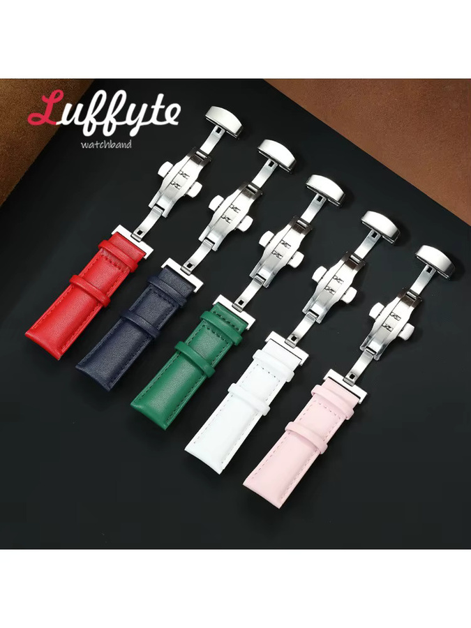 luffyte Uhrenarmband Leder, Schmetterlingsschnalle, Damen - Bild 2