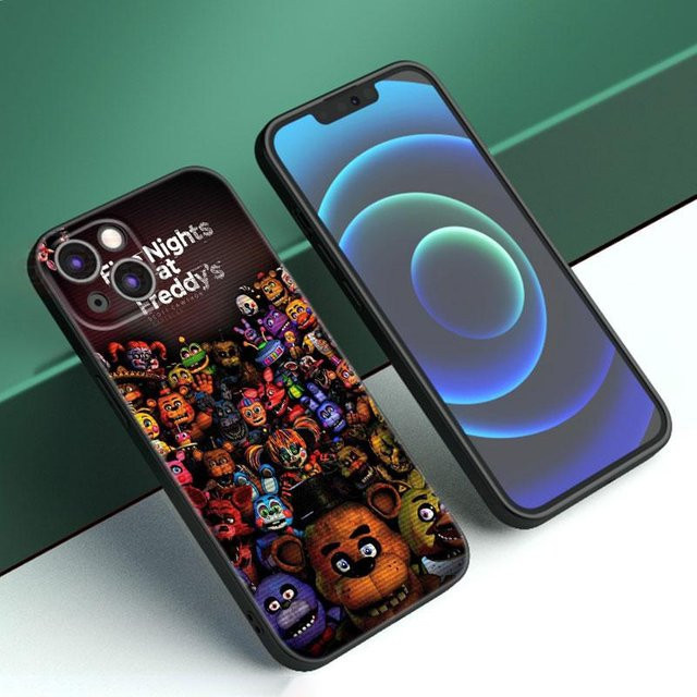 Five Nights At Freddy's Handyhülle aus schwarzem Silikon für Apple iPhone Modelle - Bild 1