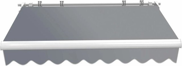 Wiltec Toboli Gelenkarmmarkise in Anthrazit mit UV-Schutz UPF 50 plus, Wandmontage, Breite: 250 cm, Ausladung: 200 cm
