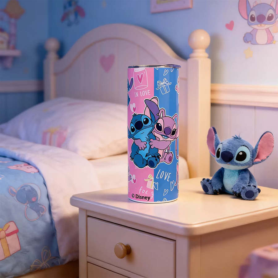 Disney Lilo & Stitch Isolierter Edelstahl-Becher Tumbler, Multicolor, 20oz (ca. 591 ml) - Bild 3