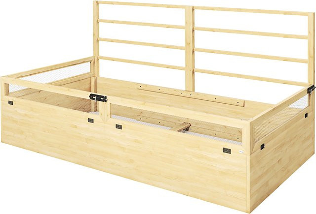 Outsunny Hochbeet aus Holz mit Rankhilfe und Pflanzkasten für Kräuter und Blumen, Naturholz, B/T/H: 183 x 98,5 x 95 cm - Bild 1
