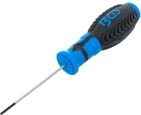 BGS Innensechskant-Schraubendreher aus Edelstahl in Schwarz-Blau mit 2 mm Klingenlänge 75 mm - Bild 1