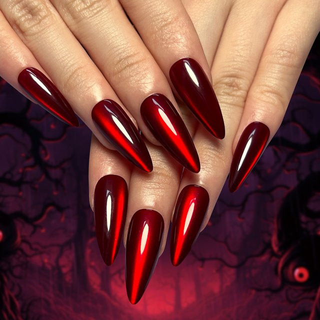 YADORNOS Künstliche Nägel, Rot, Glänzend, 24 Stück, Damen - Bild 1