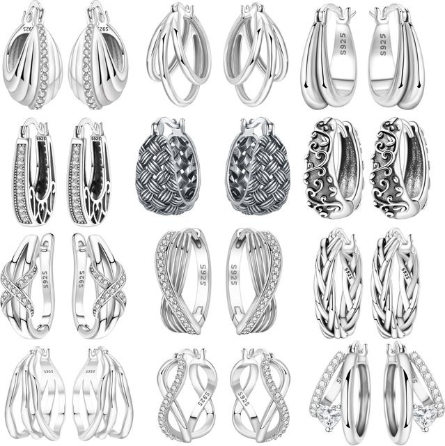 MISEFF Ohrringe, 925 Silber, Vintage, Damen - Bild 1