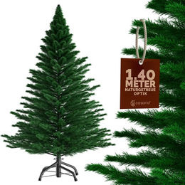 Casaria Künstlicher Weihnachtsbaum in Grün mit realistischer PE-Edeltanne Optik, Höhe: 140 cm - Bild 1
