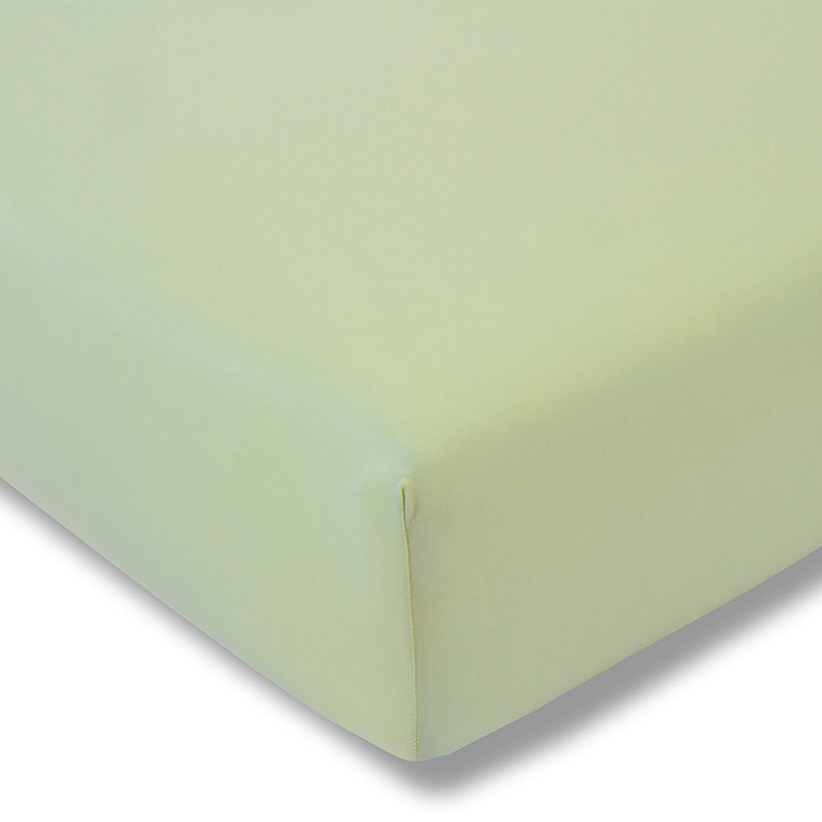 Estella Spannbetttuch aus Zwirnjersey in Grün, B/T: 100 x 200 cm - Bild 1