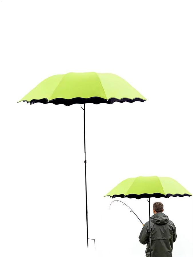 Wetterfester Pflanzenschattenschirm mit Metallstange für Topfpflanzen und Garten in Schwarz und Grün - Bild 4