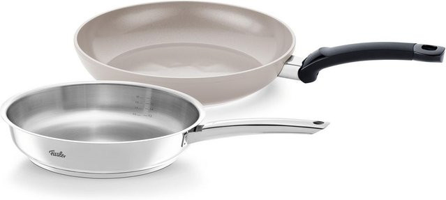 Fissler Pfannen-Set CERATAL aus Keramik und Edelstahl in Silber - Bild 1