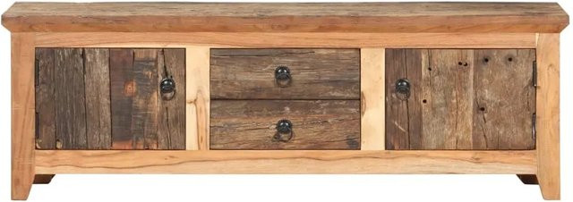 vidaXL TV-Schrank aus Akazie und Massivholz in Braun, rustikaler Stil, B/T/H: 120 x 30 x 40 cm - Bild 1