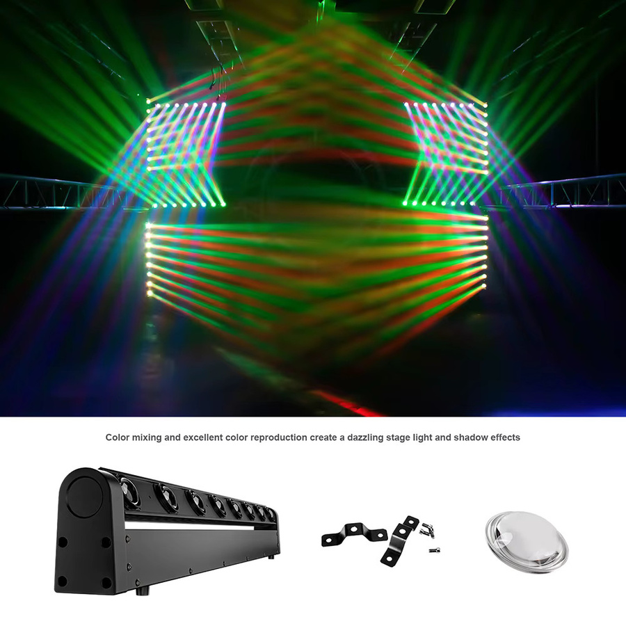 SHEHDS RGBW 4in1 Moving Head LED Bühnenbeleuchtung 8x12 W in Schwarz - Bild 1