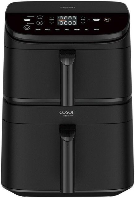 Cosori Turbo Tower Doppel-Heißluftfritteuse CAF-DC121-ADER 10,8 l Dunkelgrau - Bild 1