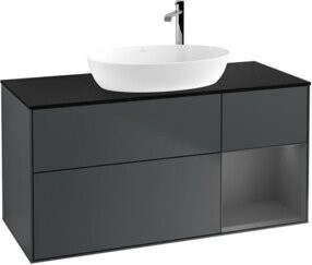 V&B Waschtischunterschrank Finion in Mattblau lackiert, Breite: 120 cm, Tiefe: 50,1 cm, Höhe: 50,1 cm - Bild 1