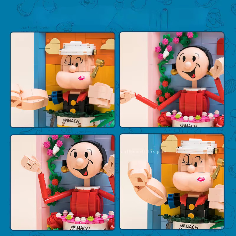 AREA-X 3D Montage Popeye Baustein-Puzzle Wandbild in Multicolor - Bild 2