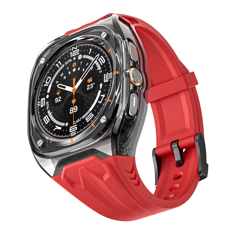 Samsung Uhrenarmband Silikon, Schwarz, Galaxy Watch Ultra 47 mm - Bild 3