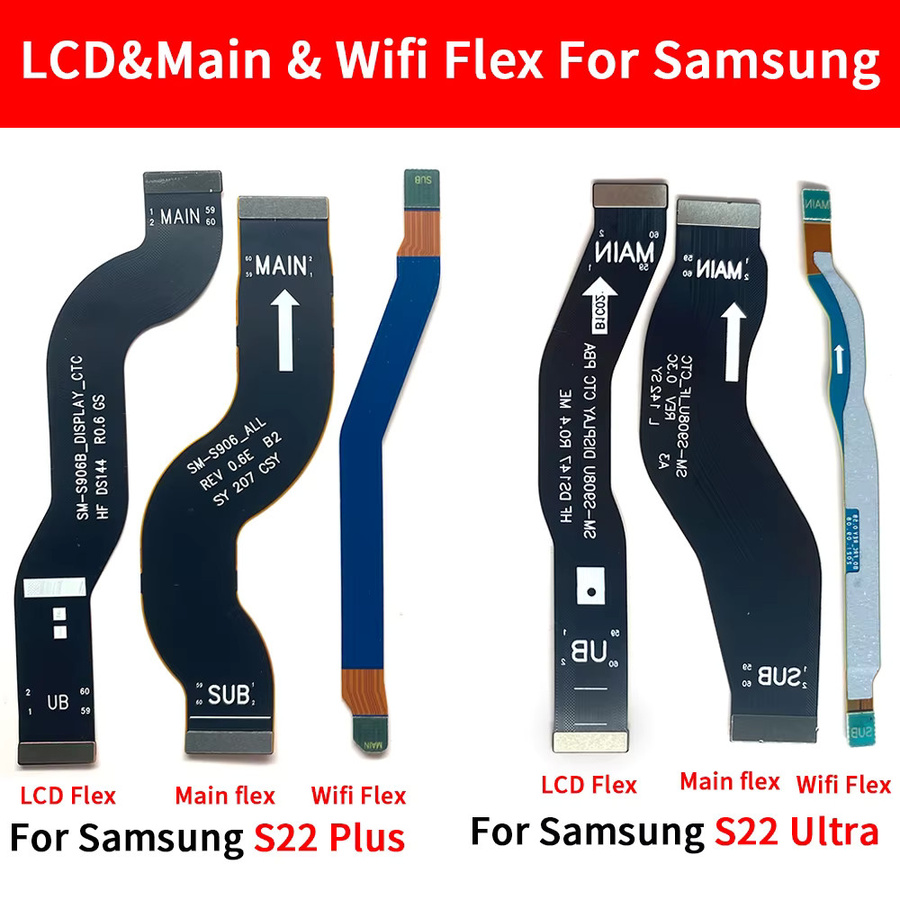 Samsung Haupt-Flexkabel für S22 5G S901U S901B S22 Plus 5G S906B S22 Ultra S908U Wifi Connect Mainboard zum LCD-Bildschirmband in Schwarz - Bild 3