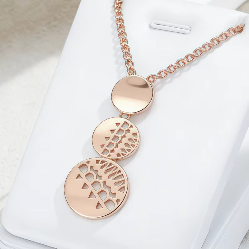Wbmqda Anhänger und Halskette, 585 Gold, Roségold, Damen - Bild 2