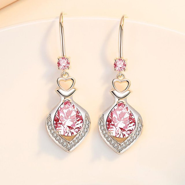 Lucky Star Jewelry Ohrringe, Wassertropfen, Zirkon, Damen - Bild 1