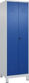 C+P Wäsche- und Kombispinde Classic PLUS mit 2 Abteilen, Sicherheits-Drehriegel, Enzianblau, H x B x T: 195 x 60 x 50 cm - Bild 1