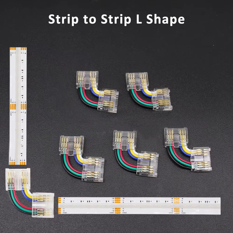 WeeTisa 6-poliger COB-LED-Streifen-Lichtanschluss für RGBCCT und RGBWW, schweißfreier Verbindungsstück aus transparentem Kunststoff für 12 mm PCB - Bild 4