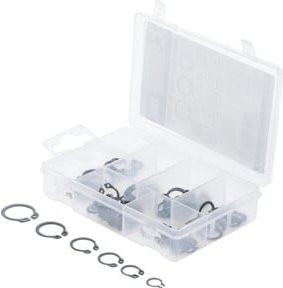 BGS Do it yourself Außen-Seegerring-Sortiment in Silber, 78-teilig, Ø 8 - 19 mm - Bild 1
