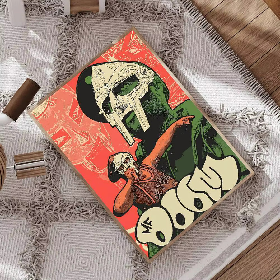 MF D-DOOM Musik-Pop-Album Vintage Poster in Whitepaper-Druck als dekoratives Kunstwerk für deine Raumgestaltung, Mehrfarbig - Bild 4