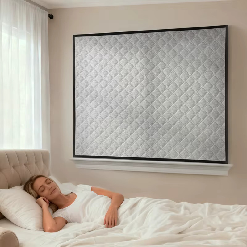 TranquilTouch Ganzjahres-Thermovorhänge, doppelschichtige isolierte und geräuschreduzierende Fensterpaneele, winddichte Blackout-Vorhänge in Schwarz - Bild 4