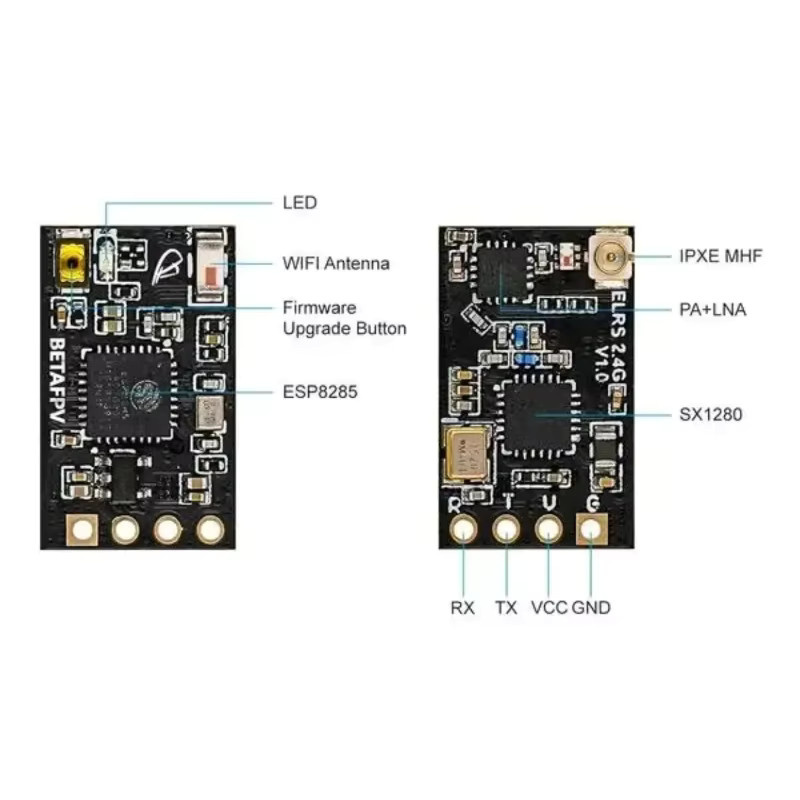 BETAFPV ELRS Nano-Empfänger ExpressLRS 2,4G / 915MHz / 868MHz Nano RX für FPV Langstrecken-Renndrohnen in Schwarz - Bild 2