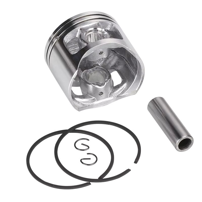 XCAN Kettensägen-Kolbensatz in Silber, passend für 5800 und 58CC Kettensägen, Zylinderkolbensatz mit Stiftring-Set, 45 mm - Bild 5