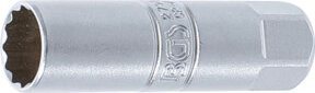 BGS Zündkerzen-Einsatz Zwölfkant 2791, Antrieb Innenvierkant 3/8 Zoll, SW 14 mm, Silber - Bild 1